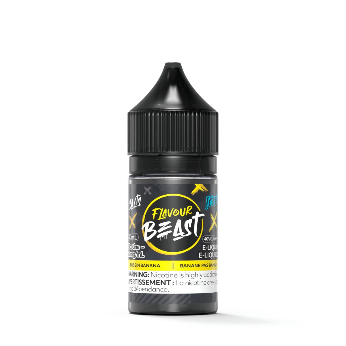 Flavour Beast E-Liquid 30ml 20mg - Bussin Banana Iced
