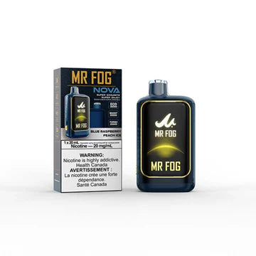 MR FOG NOVA Blue Raspberry Peach Ice - NICOTINE FREE (AB)