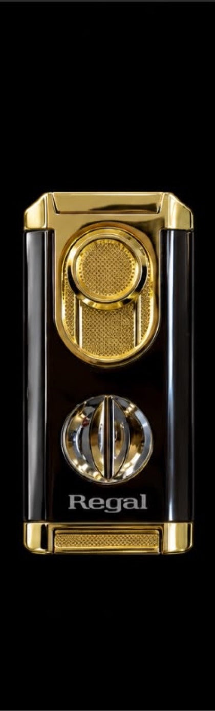 Regal Ultra Triple Torch with V-Cutter Titanium Gold