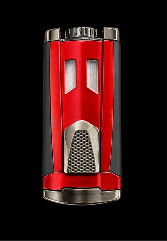 Xikar HP3 Inline Triple Flame Jet Lighter Red