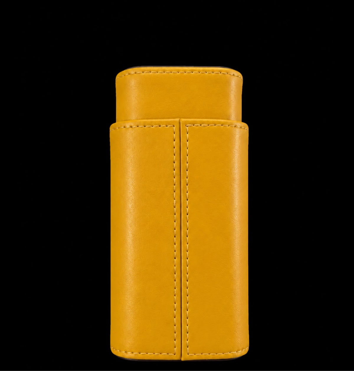 Sikarlan 3 Finger Cigar Case Yellow With Carbon Fibre