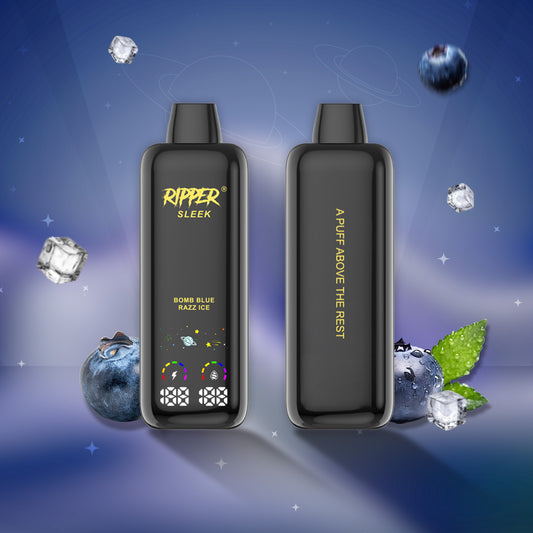 Bomb Blue Razz Ice Ripper Sleek 20K Disposable Vape