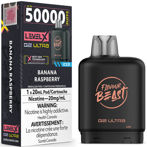 Banana Raspberry - Flavour Beast Level X G2 Ultra 50K Pod- 20ML ( No Battery )