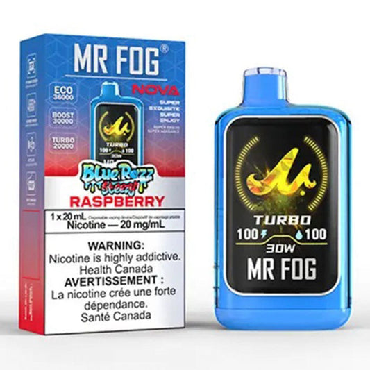 Raspberry - Steezy Series Mr Fog Nova Upto 36000 Puffs Disposable Vape