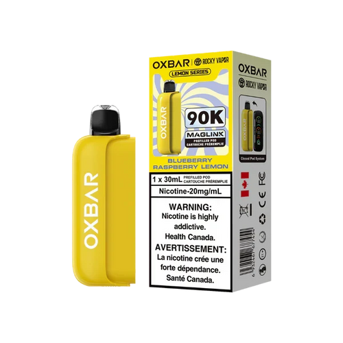 Blueberry Raspberry Lemon Rocky Vapor Oxbar Maglink 90K Prefilled Pods 20mg