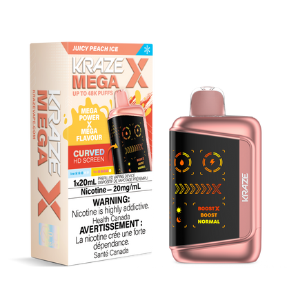 Kraze Mega X Rechargeable Disposable Vape 20mL