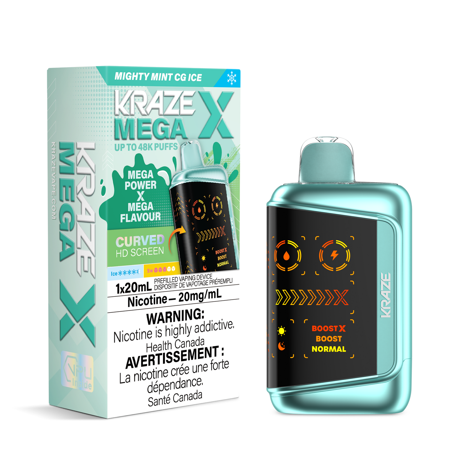 Kraze Mega X Rechargeable Disposable Vape 20mL