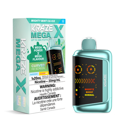 Kraze Mega X Rechargeable Disposable Vape 20mL