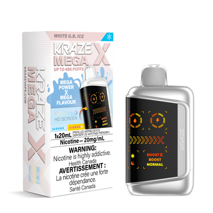 Kraze Mega X Rechargeable Disposable Vape 20mL