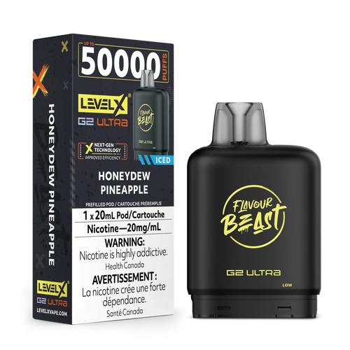 Honeydew Pineapple -Flavour Beast Level X G2 Ultra 50K POD - ( 20ML ) (Without Battery)