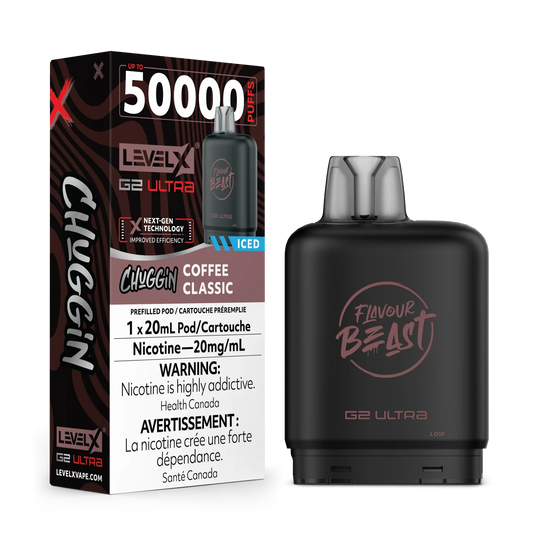 Chuggin Coffee Classic (Iced) - Flavour Beast Level X  G2 Ultra 50K POD ( 20 ML ) (Without Battery)
