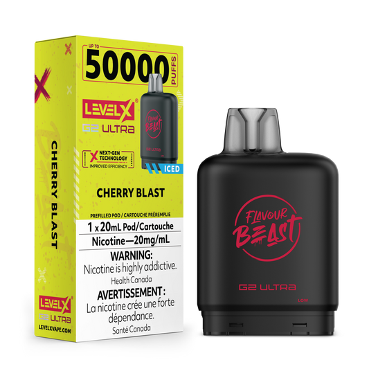 Cherry Blast Iced - Flavour Beast  Level X G2 Ultra POD 50k ( 20ML ) (Without Battery)