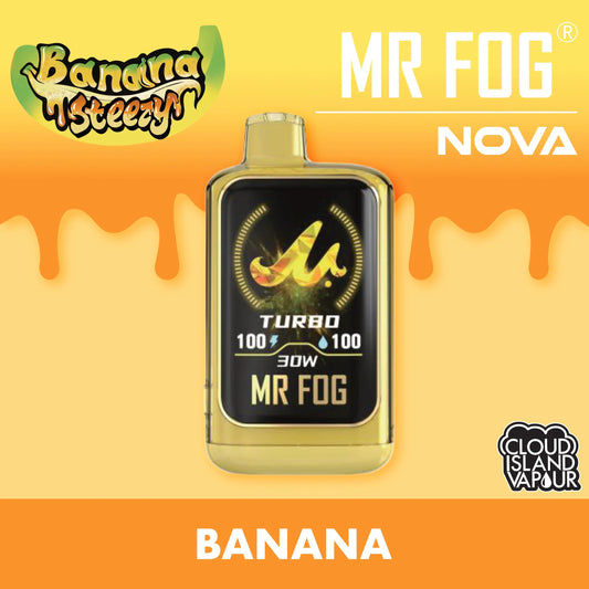 Banana Steezy - Mr Fog Nova 36K Disposable Vape ( 20mg )