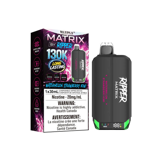 Watermelon Strawberry Kiwi Ripper Matrix 130K Disposable Vape