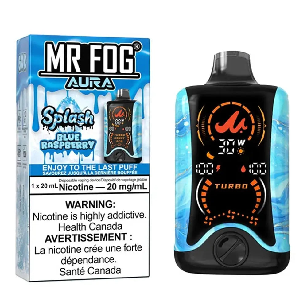 Splash Blue Raspberry  - Mr Fog Aura 60K Disposable ( 20mG)