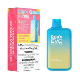 Drip'n by Envi Evo Series 28k Disposable - Strawberry Banana Mango Ice (AB)