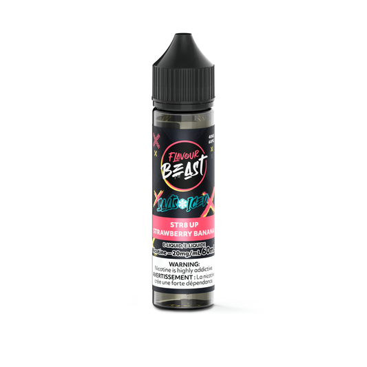 Flavour Beast E-Liquid 60ml 20mg - STR8 UP Strawberry Banana (ICED)
