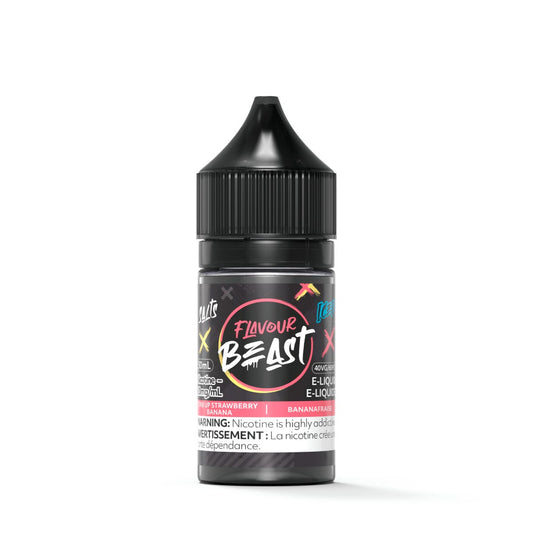 Flavour Beast E-Liquid 30ml 20mg - STR8 UP Strawberry Banana Iced