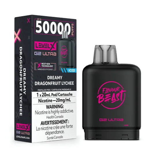 Dreamy Dragonfruit Lychee - Flavour Beast Level X G2 Ultra Pod 50K ( 20ML ) | No Battery