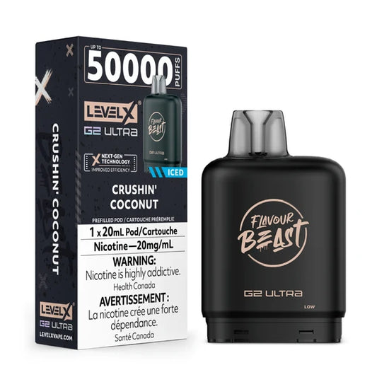 Crushin' Coconut  - Level X Flavour Beast G2 Ultra -50k Puffs POD (Without Battery)