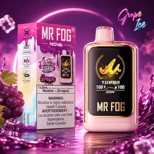 Grape Magic Cotton - Mr Fog Nova 36K Disposable Vape ( 20mg )
