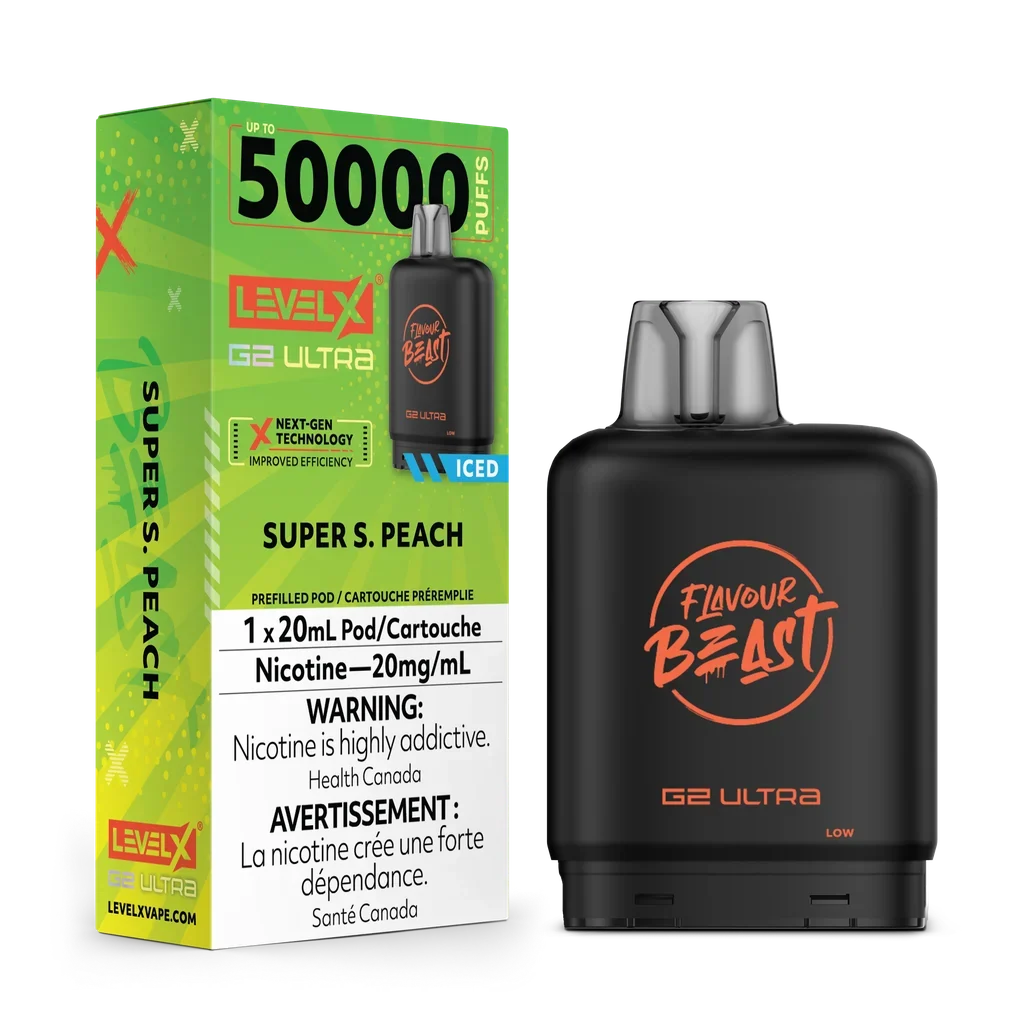 Super Sour Peach Iced - Level X G2 Ultra Pod - Flavour Beast x  (20mL)