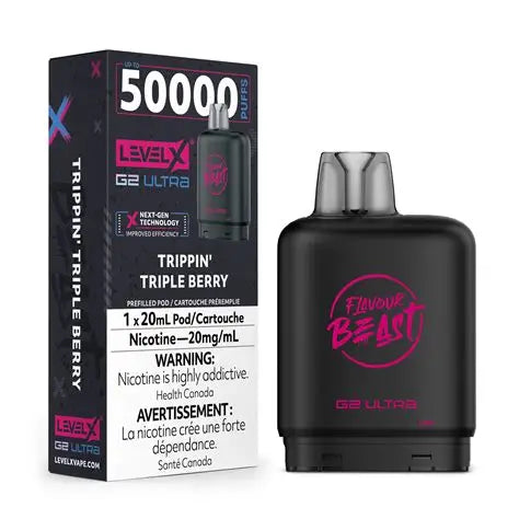 Trippin' Triple Berry - Level X Flavour Beast G2 Ultra 50k -  (Without battery)