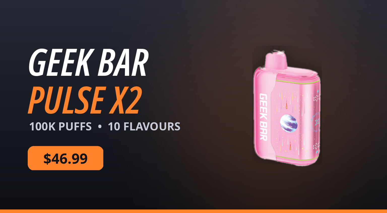 Geek Bar Pulse X 2 — 100K Puffs, $46.99